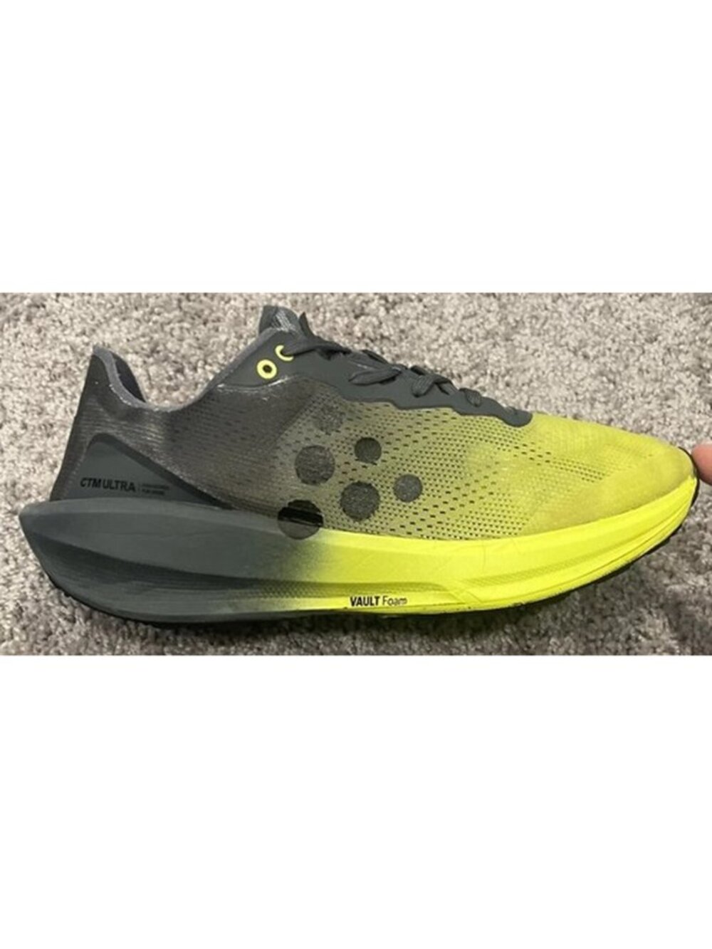 Craft Nordlite Ultra Size 10 Running Shoes Yellow/Gray